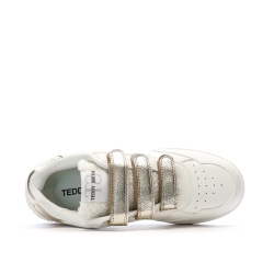 Baskets Ecru/Doré Femme Teddy Smith Sra C