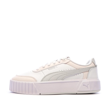Baskets Blanc/Rose/Gris Femme Puma Carina Mia