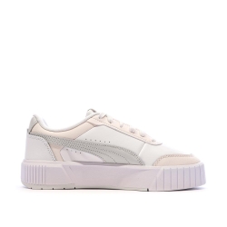 Baskets Blanc/Rose/Gris Femme Puma Carina Mia