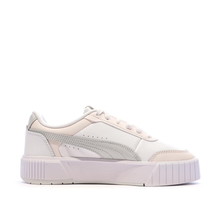 Baskets Blanc/Rose/Gris Femme Puma Carina Mia
