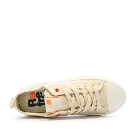 Baskets Basses Beige Femme Refresh Lona