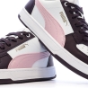 Baskets Blanc/Noir/Roses Femme Puma Caven 2.0