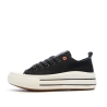 Baskets Basses Noires Femme Refresh Lona