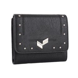 Portefeuille Noir Femme Kaporal LANA