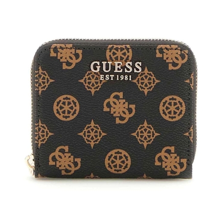 Portefeuille Marron Femme Guess Laurel Slg Small