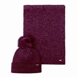 Coffret Bonnet + Echarpe Prune Femme Kaporal MELLY