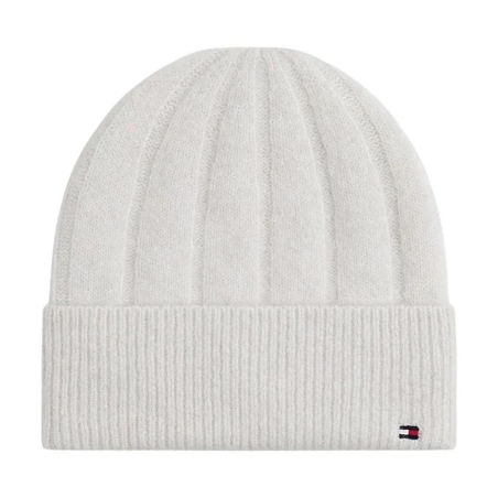 Bonnet Écru Femme Tommy Hilfiger Flag Fluffy