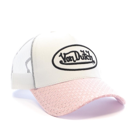 Casquette Blanc/Rose Femme Von Dutch Shinny
