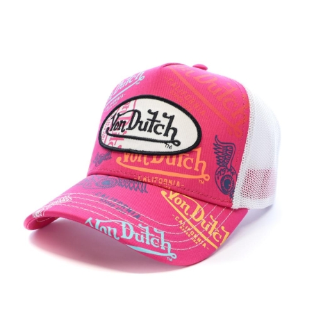 Casquette Rose/Blanche Mixte Von Dutch Xavier