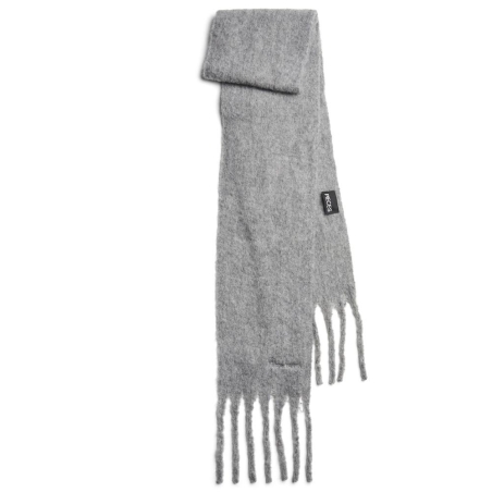 Écharpe Grise Clair Femme Pieces Nilea