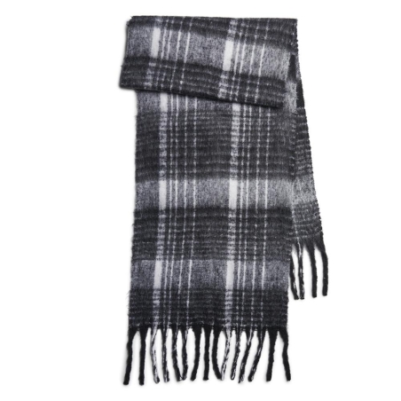 Echarpe Noir/Gris Femme Pieces Natrisse