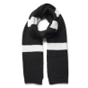 Echarpe Rayure Blanche/Noire Femme Pieces Sana Scarf