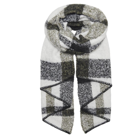 Écharpe Noire/Kaki à Motifs Femme Only Lima