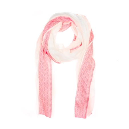 Foulard Crème/Rose Femme Sublevel