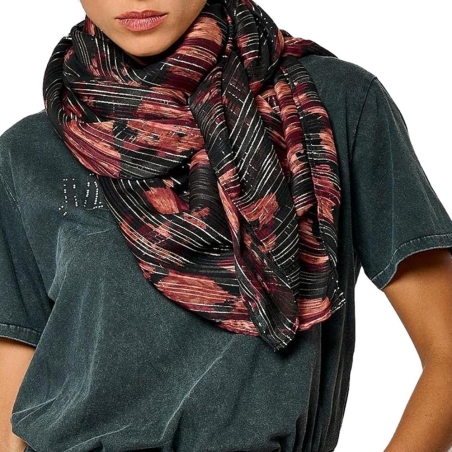 Foulard Noir/Rouge Femme Kaporal SELEF