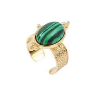 Bague Bijoux Doré/Vert Femme Clio Blue HOLLY