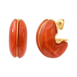 Boucles D'oreilles Orange/Rouge Femme Clio Blue Livia