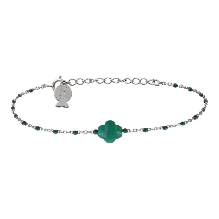 Bracelet Argent/Vert Femme Clio Blue BR0047