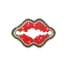Broche Métal Bouche Doré & Strass Femme Clio Blue