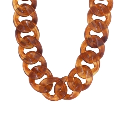 Collier chaîne en résine Marron Femme Clio Blue Lena