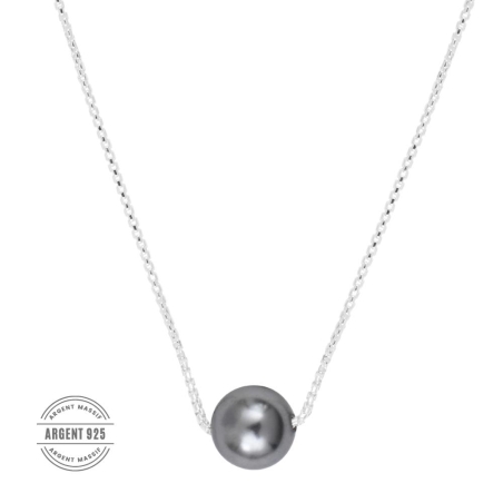 Collier Perle Argent Clio Blue CO4106