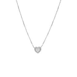 Collier Cœur Blanc Clio Blue Angel