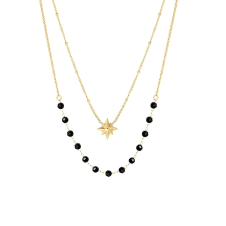 Collier Doré/Noir Femme Clio Blue CO4086S