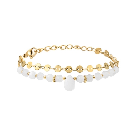 Bracelets Doré/Blanc Femme Clio Blue Lisa