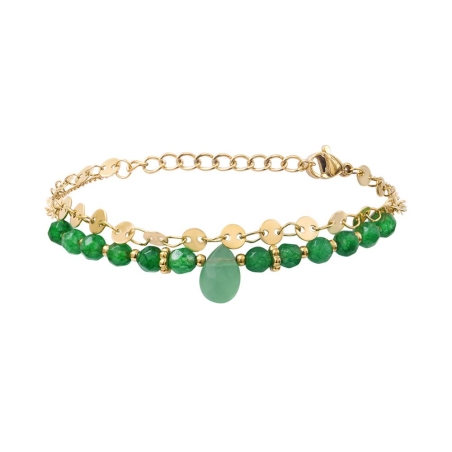 Bracelets Doré/Vert Femme Clio Blue Lisa