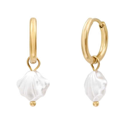 Boucles D'oreilles Doré/Nacré Femme Clio Blue BO0133