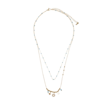 Collier Doré/Turquoise Femme Clio Blue CO0011