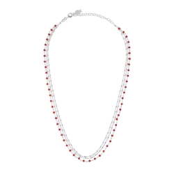 Collier Multi Chaînes Rouge Clio Blue Noemie
