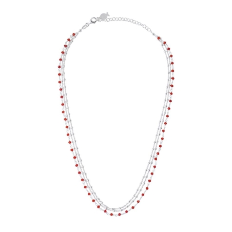 Collier Multi Chaînes Rouge Clio Blue Noemie