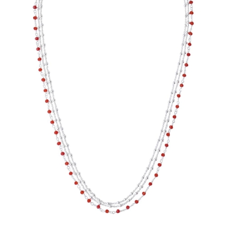 Collier Multi Chaînes Rouge Clio Blue Noemie