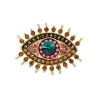 Broche Métal Doré & Strass Femme Clio Blue