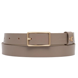 Ceinture Taupe Femme Calvin Klein Square Buckle