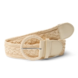Ceinture en Paille Écru Femme Vero Moda Belt-cognac