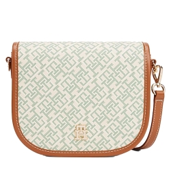 Sac à Bandoulière Vert Femme Tommy Hilfiger Th Monoplay Leather