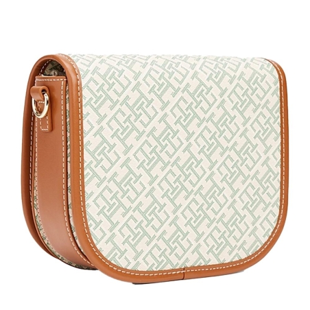 Sac à Bandoulière Vert Femme Tommy Hilfiger Th Monoplay Leather