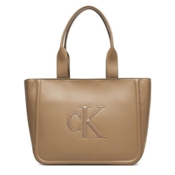 Sac à Main Beige Femme Calvin Klein Jeans Bold Medium Tote