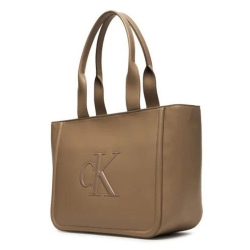 Sac à Main Beige Femme Calvin Klein Jeans Bold Medium Tote