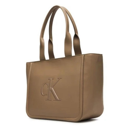 Sac à Main Beige Femme Calvin Klein Jeans Bold Medium Tote