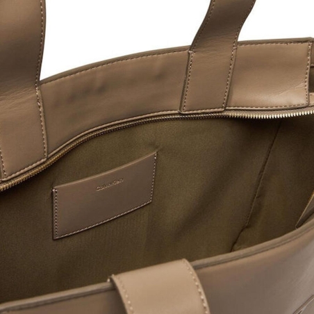 Sac à Main Beige Femme Calvin Klein Jeans Bold Medium Tote