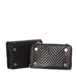Sac à Bandoulière Noir Femme Stella Green Chevron
