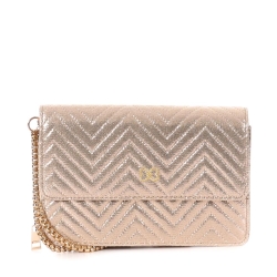 Sac à Bandoulière Doré Femme Stella Green Chevron