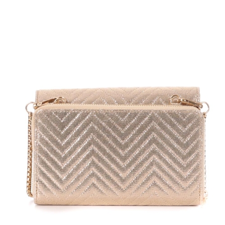 Sac à Bandoulière Doré Femme Stella Green Chevron