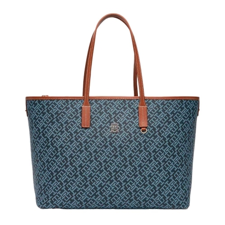 Sac Cabas Bleu Femme Tommy Hilfiger Th Monoplay