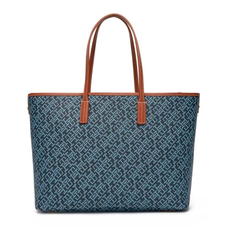 Sac Cabas Bleu Femme Tommy Hilfiger Th Monoplay