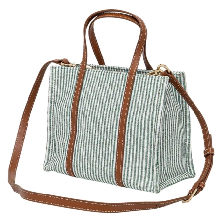 Sac à Main Vert/Marron Femme Tommy Hilfiger Premium Beach