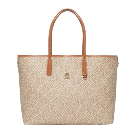 Sac Cabas Beige Femme Tommy Hilfiger Th Monoplay